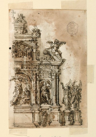 Ontwerp voor een altaar door Leonardo Scaglia