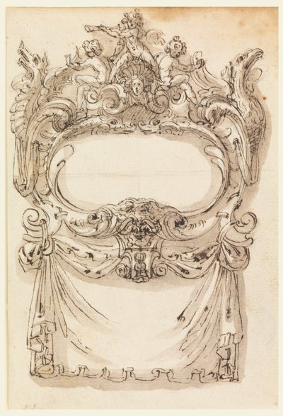 Ontwerp van Wapenschild en Gedrapeerde Tablet door Leonardo Scaglia