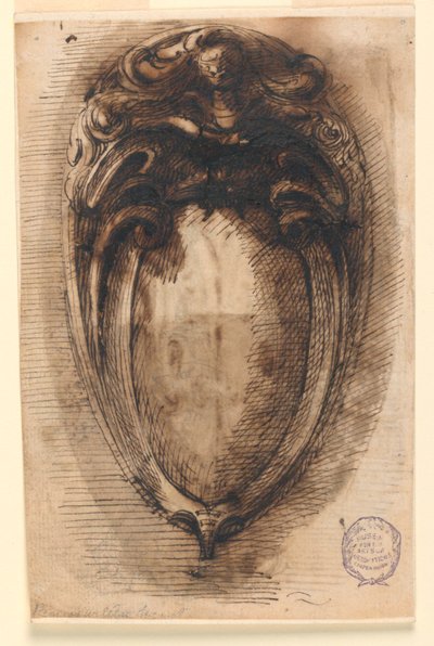 Ontwerp voor een Wapenschild door Leonardo Scaglia