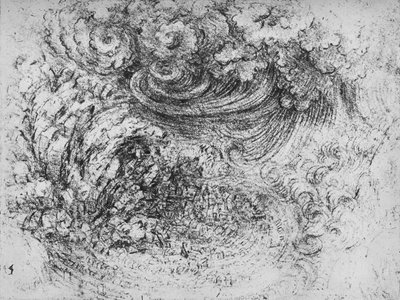Een wolkbreuk, c1480 1945 door Leonardo da Vinci