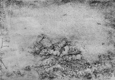 Een fantastische strijd door Leonardo da Vinci