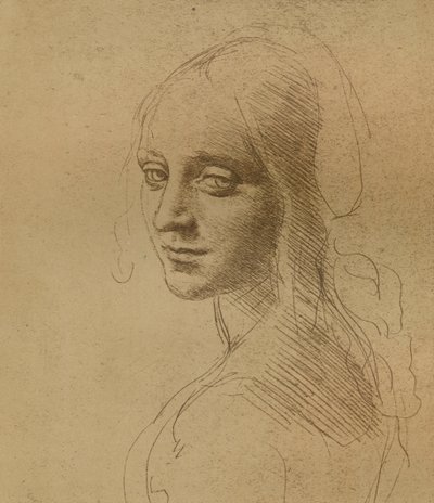Een vrouwenhoofd, ca. 1472-ca. 1519, 1883 door Leonardo da Vinci