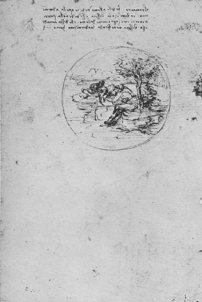 Allegorie van de Hagedis die de Waarheid symboliseert, ca. 1480 door Leonardo da Vinci