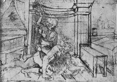 Aristoteles en Phyllis, ca. 1480 1945 door Leonardo da Vinci