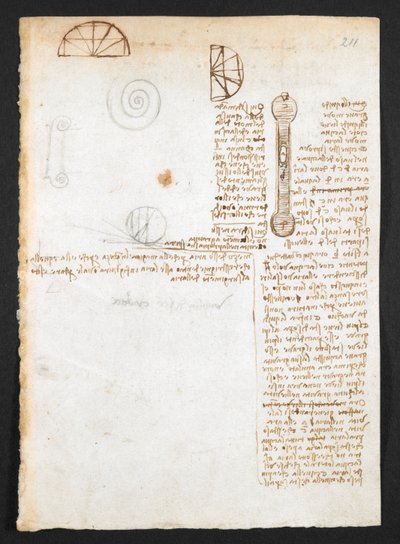 Arundel 263, f.211r Notities, schetsen & diagrammen, uit 