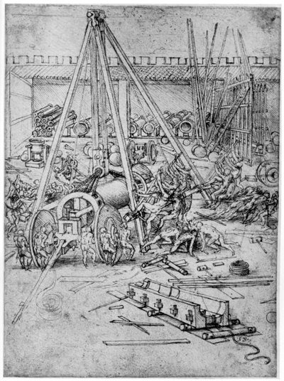 Kanonnenfabriek, 1487 door Leonardo da Vinci