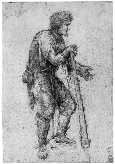 Kostuumstudie, laat 15e of begin 16e eeuw 1954 door Leonardo da Vinci
