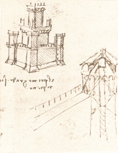Tekening van projecten voor kastelen en villa