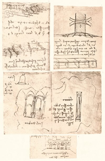 Vier Topografische Tekeningen door Leonardo da Vinci