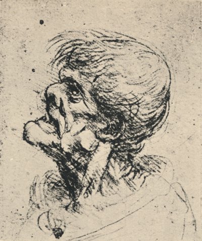 Grof profiel naar links, ca. 1480 door Leonardo da Vinci