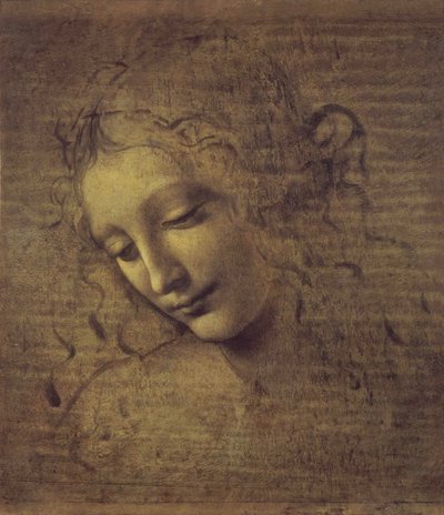 Hoofd van een Vrouw La Scapigliata, 1500s door Leonardo da Vinci