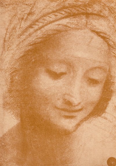 Hoofd van een Vrouw, ca. 15e eeuw, 1932 door Leonardo da Vinci