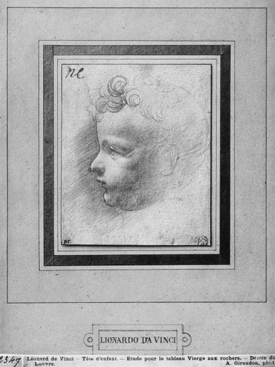 Hoofd van een kind door Leonardo da Vinci