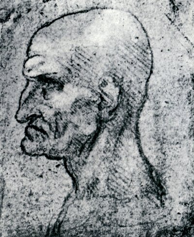 Hoofd van een oude man, 1913 door Leonardo da Vinci