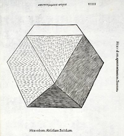 Hexaedron abscisum solidum, illustratie uit 