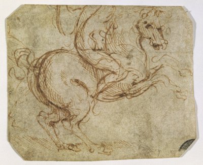 Paard en ruiter door Leonardo da Vinci
