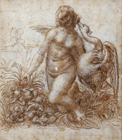 Leda en de zwaan door Leonardo da Vinci