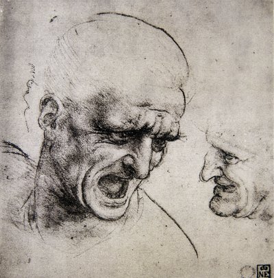 Studie voor de Slag bij Anghiari door Leonardo da Vinci