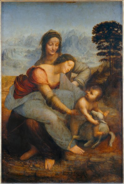 Heilige Anna Selbdritt door Leonardo da Vinci