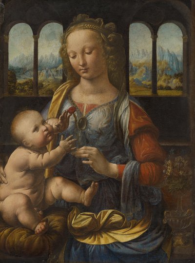 Madonna met de Anjer ca. 1478 door Leonardo da Vinci