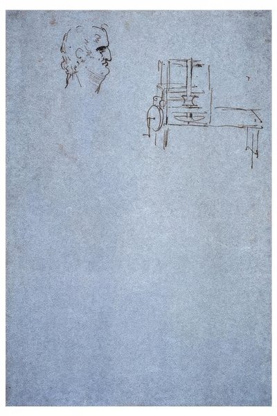 Mannelijk profielportret door Leonardo da Vinci