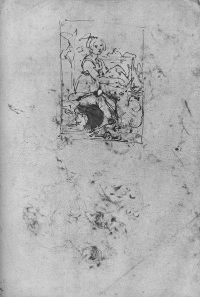 Maagd met een eenhoorn, ca. 1478-1480 door Leonardo da Vinci
