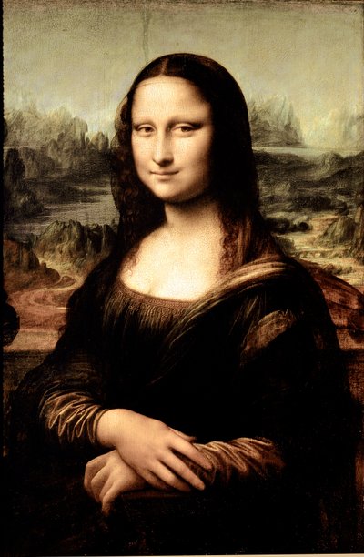 Mona Lisa, ca.1503-6 (olieverf op paneel) door Leonardo da Vinci