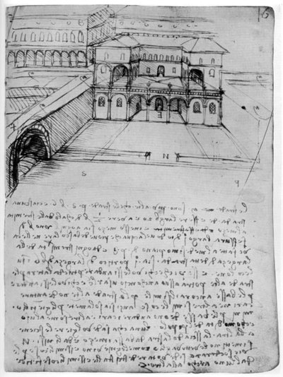 Plan voor een ideale stad, 1488-1490 1954 door Leonardo da Vinci