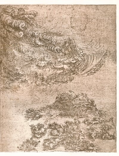Voorstelling van een storm, ca. 1472-1519 1883 door Leonardo da Vinci