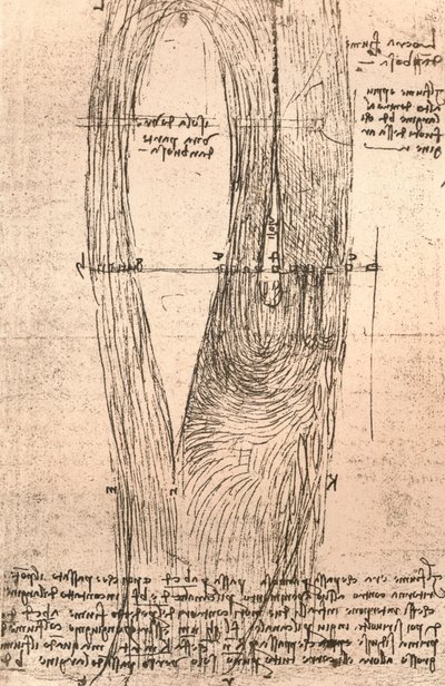 Schetskaart van de Loire bij Amboise, Frankrijk, ca. 1472-1519, 1883 door Leonardo da Vinci