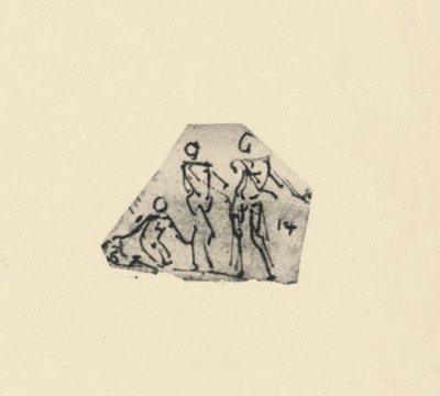 Schets van drie figuren, ca. 1480, 1945 door Leonardo da Vinci
