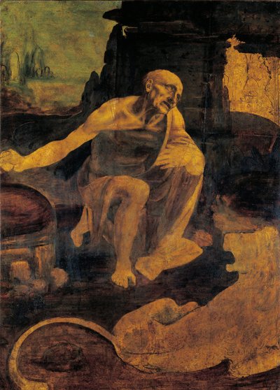 Sint Hiëronymus, ca. 1480-82 door Leonardo da Vinci