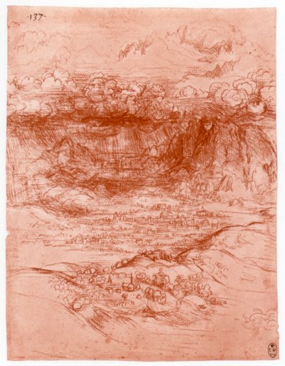 Storm in de Alpen, c1503-1505 door Leonardo da Vinci