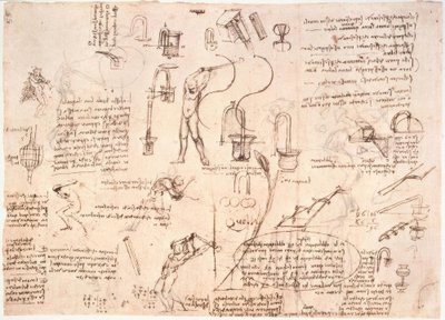 Studies over waterstroom in buizen ... door Leonardo da Vinci