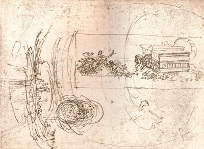 Studies voor allegorische composities door Leonardo da Vinci