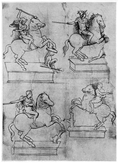 Studies voor het Sforza Monument, c1488-1493 1954 door Leonardo da Vinci