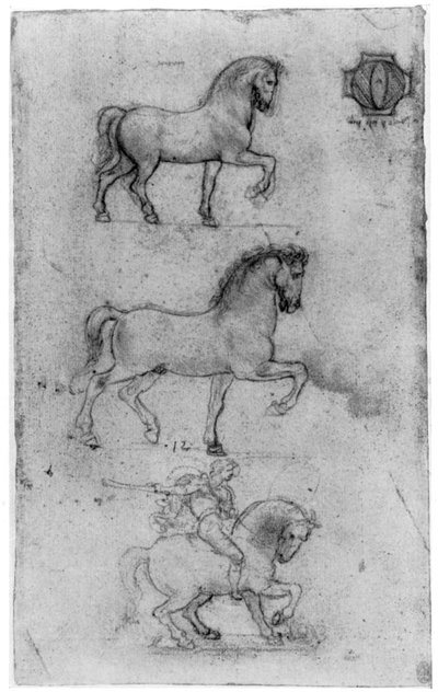Studies voor het Trivulzio Monument, c1508 door Leonardo da Vinci
