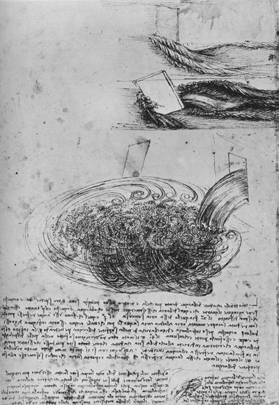 Studies van Waterformaties door Leonardo da Vinci