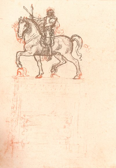 Studie voor het Sforza-monument, c1482-c1499 1883 door Leonardo da Vinci