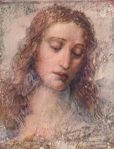 Studie voor het hoofd van Christus voor Het Laatste Avondmaal, ca. 1495 door Leonardo da Vinci