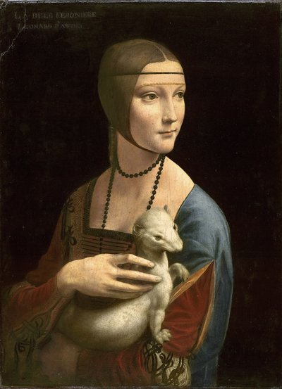 De dame met de hermelijn (Cecilia Gallerani) door Leonardo da Vinci