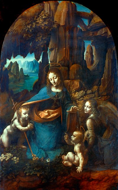 De Maagd van de Rotsen, 1491-1519 door Leonardo da Vinci