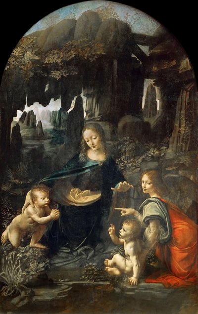 De Maagd van de Rotsen door Leonardo da Vinci