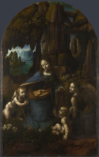 De Maagd van de Rotsen door Leonardo da Vinci