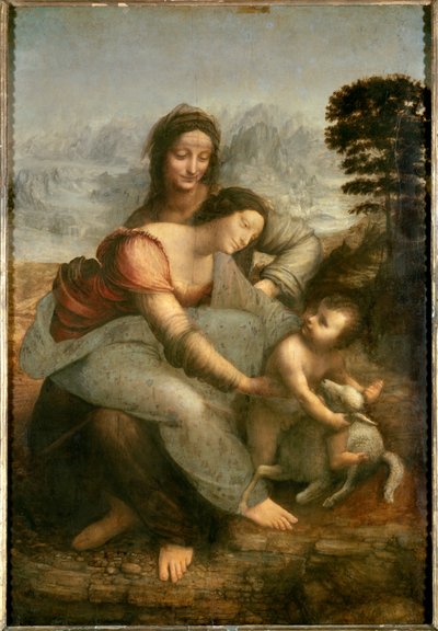 Maagd en Kind met Sint Anna door Leonardo da Vinci