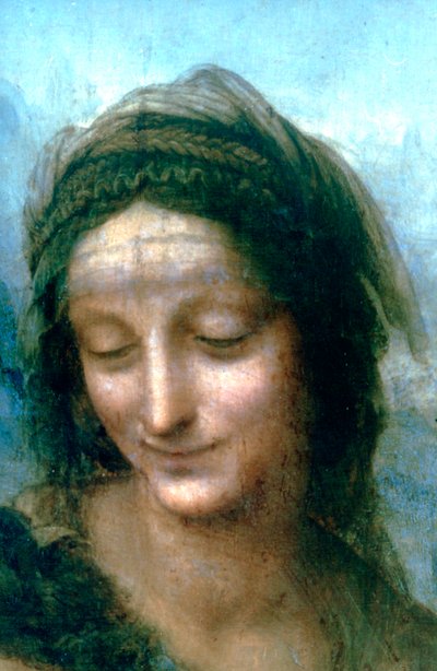 Maagd en Kind met Sint Anna (detail), 1502-1516 door Leonardo da Vinci