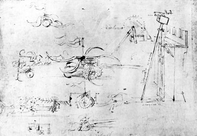 Wapenontwerpen, fol. 40v-a door Leonardo da Vinci