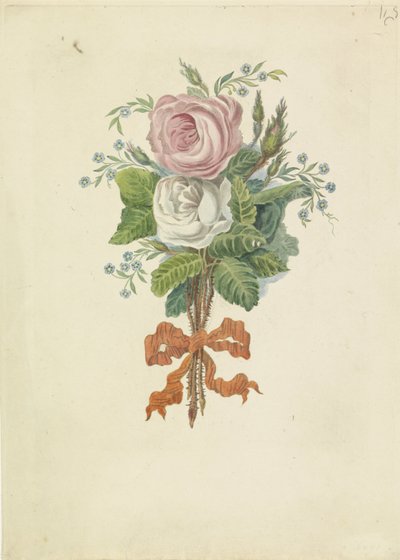 Rozen met de silhouetten van de Koninklijke familie, 1816 door Leonardus Schweickhardt