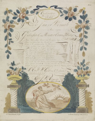 Wensbrief met Elia gevoed door raven door Leonardus Schweickhardt