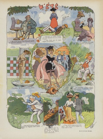Zomer. Illustratie voor Le Rire door Leonce Burret